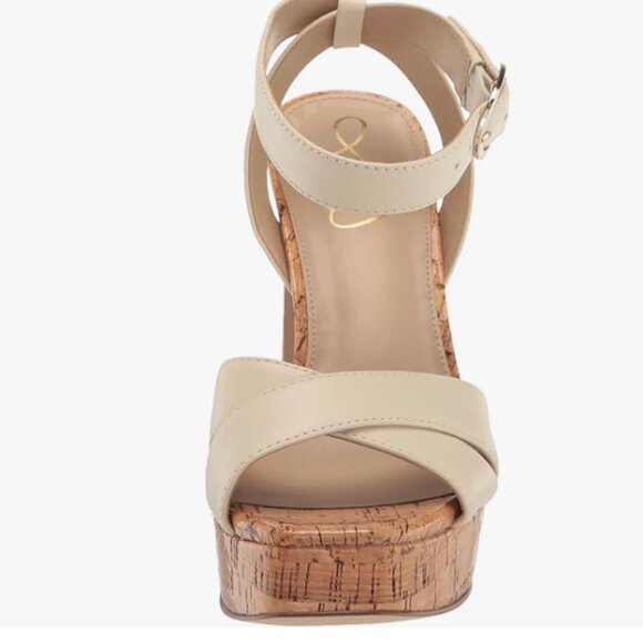Sam Edelman Women's Kayna Platform Sandal, Ivory leather, 7.5 - Picture 5 of 14
